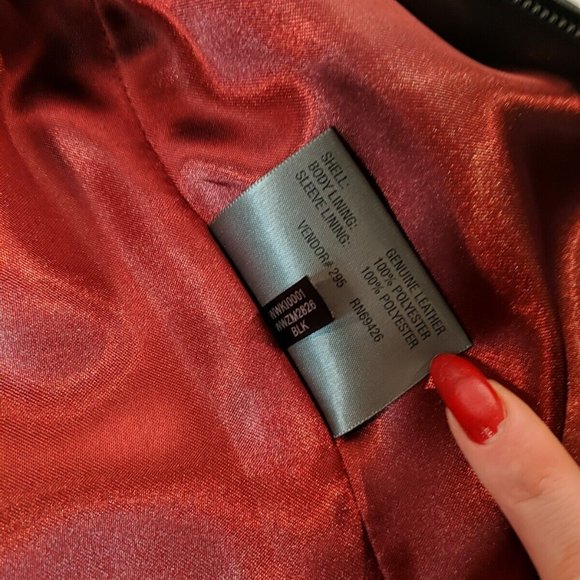 Pelle Studio Genuine Leather Black Jacket Coat Full zip collared Women's Small S - Picture 14 of 16